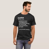 Mens Pastor Funny Definition Funny Pastor Noun T-shirt (Voorkant volledig)