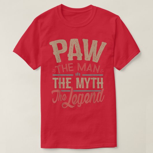 Mens Paw T from Grandchildren Paw the Myth the Leg T-shirt (Design voorkant)