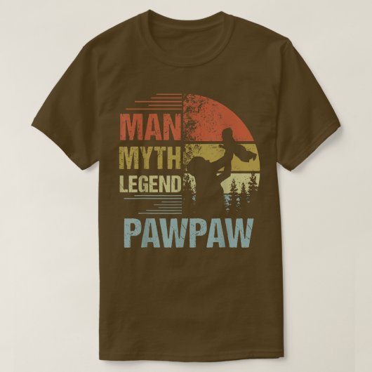 Mens Pawpaw Myth Legend  For Mens & Dad Funny Fath T-shirt (Design voorkant)