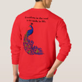 Men's peacock print T-shirt (Achterkant)