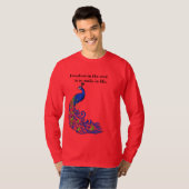 Men's peacock print T-shirt (Voorkant volledig)