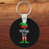 Mens Pepaw Elf Christmas Party Matching Family Gro Sleutelhanger (Voorkant)