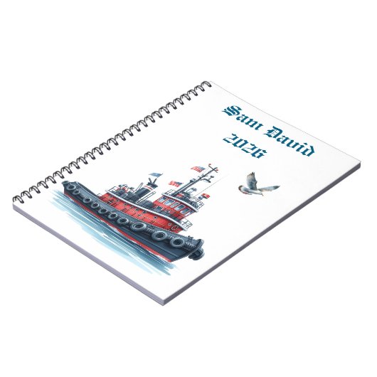 Men's Personalised 2026 Spiral Photo Notebook Notitieboek (Linkerzijde)