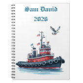 Men's Personalised 2026 Spiral Photo Notebook Notitieboek (Voorkant)