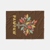Mens Personalized Blessed Pawpaw Tree Father's Fleece Deken (Voorkant (Horizontaal))