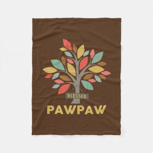 Mens Personalized Blessed Pawpaw Tree Father's Fleece Deken (Voorkant)