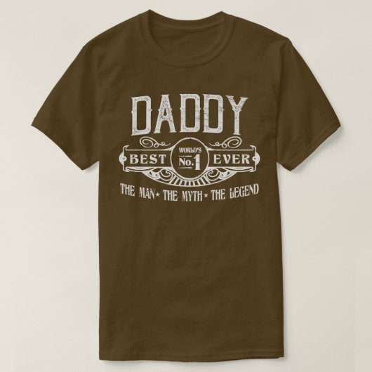 Mens Personalized Daddy Best No  T-shirt (Design voorkant)