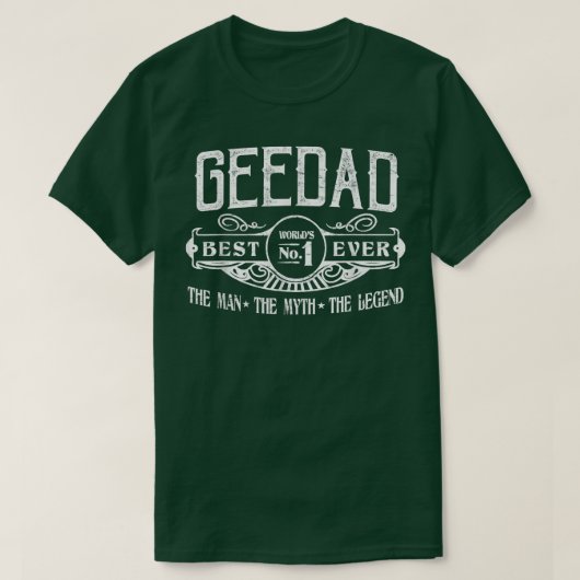 Mens Personalized Geedad Best No  T-shirt (Design voorkant)