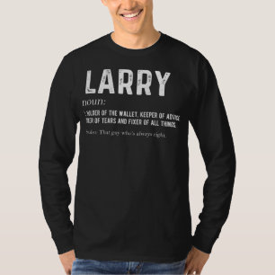 Mens Personalized Larry Dad Noun Firstname T-shirt
