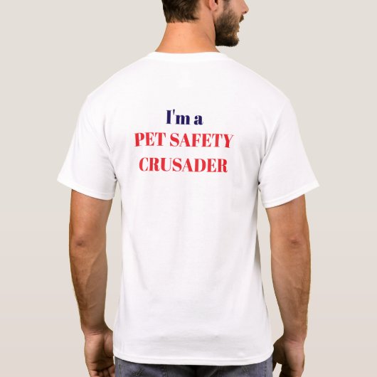 Men's Pet Safety Crusader T-Shirt (Achterkant)