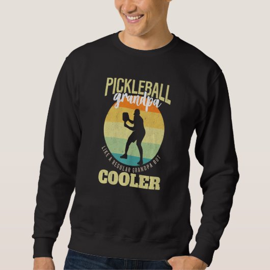 Mens Pickle Ball Grandfather Paddleball Player Pic Trui (Voorkant)
