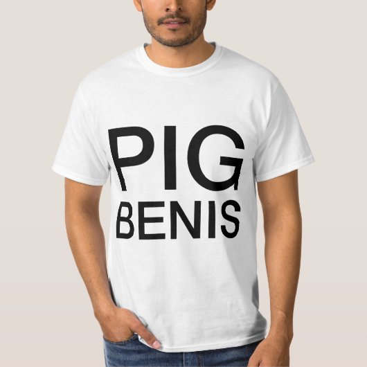 Mens PIG BENIS  T-shirt (Voorkant)