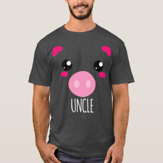 Mens Pig Face Kawaii Halloween Costume For Uncle F T-shirt