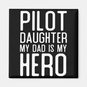 Mens Piloot Dochter Papa Is Held Geschenk Piloten Magneet