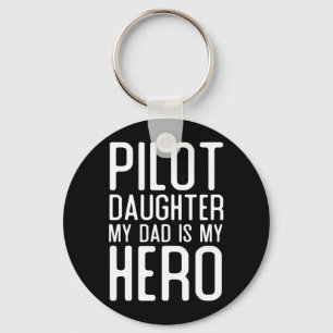 Mens Piloot Dochter Papa Is Held Geschenk Piloten Sleutelhanger