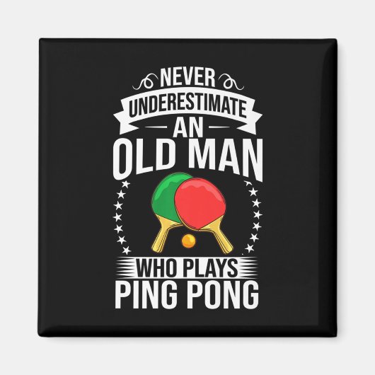 Mens Ping Table Tennis Player Balls Paddle Ga Magneet (Voorkant)