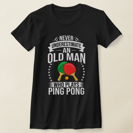 Mens Ping Table Tennis Player Balls Paddle Ga T-shirt (Laagn)