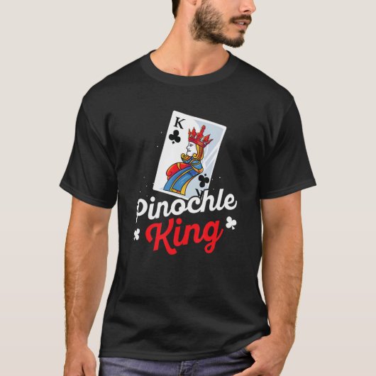 Mens Pinochle Player Pinochle King His And Hers T-shirt (Voorkant)