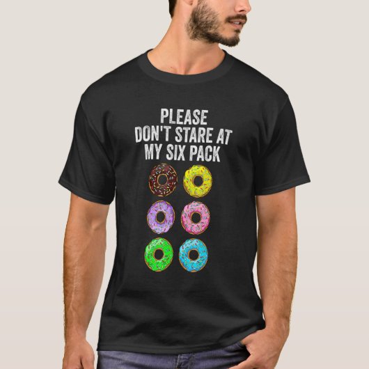 Mens Please Don't Stare At My Six Pack  Workout T-shirt (Voorkant)