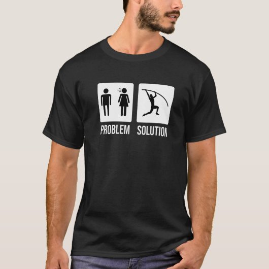 Mens Pole Vault Vaulter Jump Problem Solution   T-shirt (Voorkant)