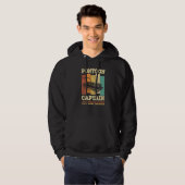 Mens PONTOON BOAT CAPTAIN like a regular Captain Hoodie (Voorkant volledig)