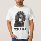 Mens Poodle Dad - Standard Poodle Dad  T-shirt (Voorkant)