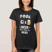 Mens Pool & Beer That's Why I'm Here Pool Billiar T-shirt (Voorkant)