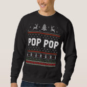 Mens Pop Pop Ugly Holiday Party Matching Ugli Chri Trui (Voorkant)