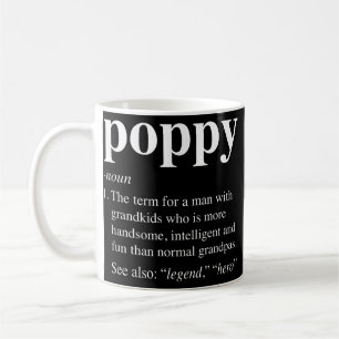 Mens Poppy Definition Funny Dictionary Entry for Koffiemok