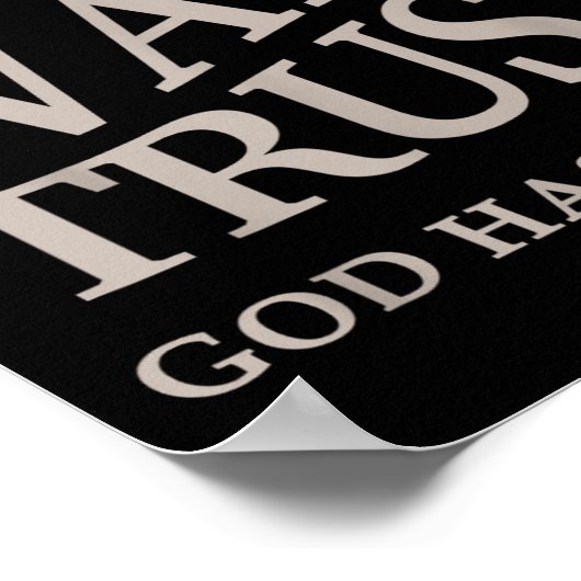 Mens Pray Wait Trust God Has A Plan Christian Jesu Poster (Hoek)