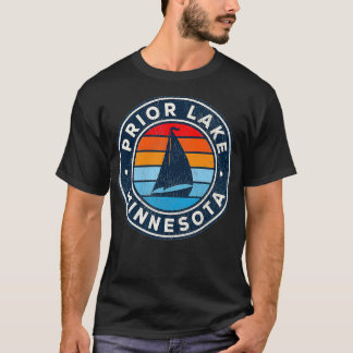 Mens Prior Lake Minnesota MN Vintage Sailboat Retr T-shirt