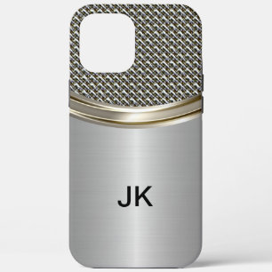 Mens Professional Monogram Metalen Uiterlijk Case-Mate iPhone Case