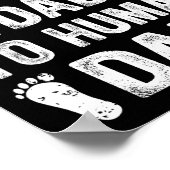 Mens Promoted From Dog Dad To Human Dad, Funny New Poster (Hoek)