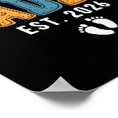 Mens Promoted To Daddy 2026 Dad Est 2026 Daddy To  Poster (Hoek)