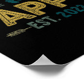 Mens Promoted To Pappy Est 2022 Funny New Pappy  Poster (Hoek)