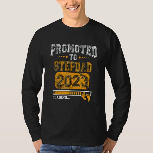 Mens Promoted To Stepdad 2023 Soon To Be New Dad 2 T-shirt (Voorkant)