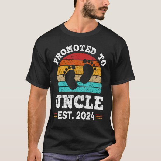Mens Promoted to Uncle 2024 Soon To Be Uncle for N T-shirt (Voorkant)