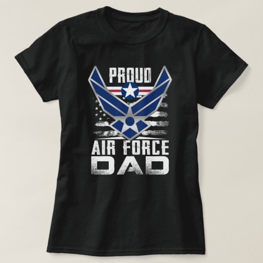 Mens Proud Air Force Dad Military Veteran  T-shirt (Design voorkant)