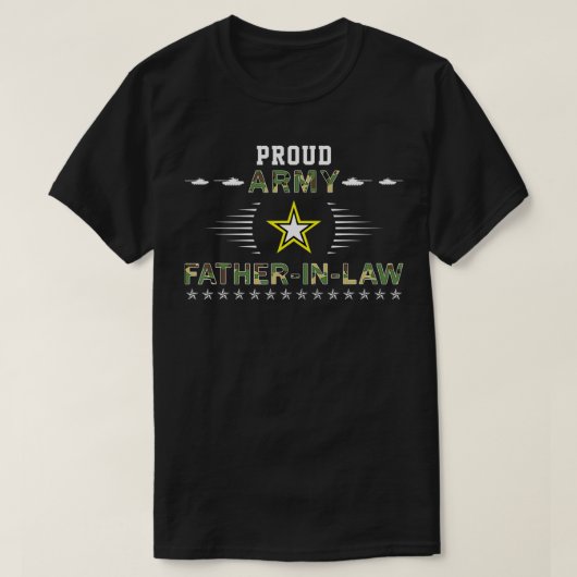 Mens Proud Army Father InLaw Camoue Graphics Army T-shirt (Design voorkant)