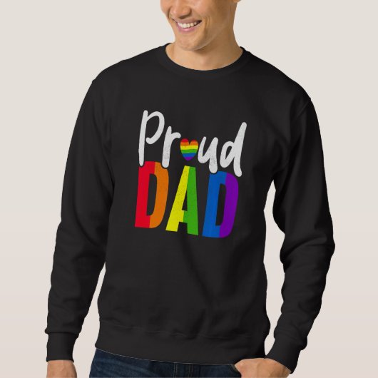Mens Proud Dad Gay Proud LGBT Pride Month  Pride Trui (Voorkant)