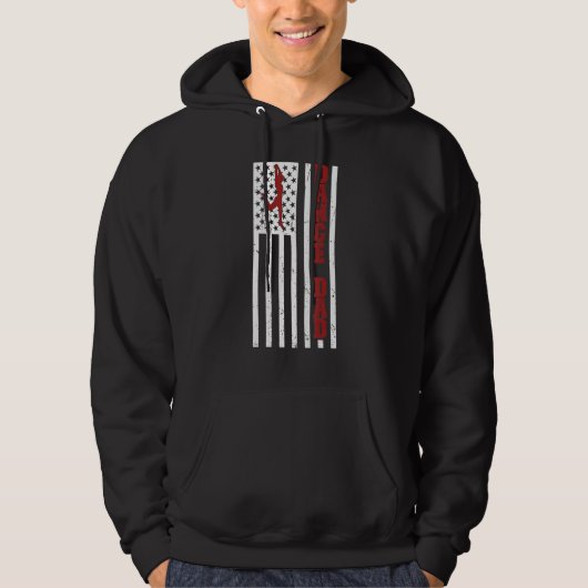 Mens Proud Dance Dad US Flag Dancing Dad Of A Danc Hoodie (Voorkant)
