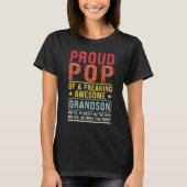 Mens Proud Pop Of A Grandson Pop & Grandson T-shirt (Voorkant)