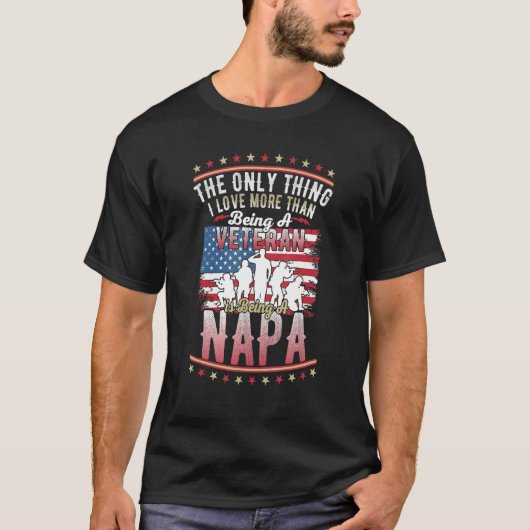 Mens Proud Us Flag I Love More Than Being A Vetera T-shirt (Voorkant)