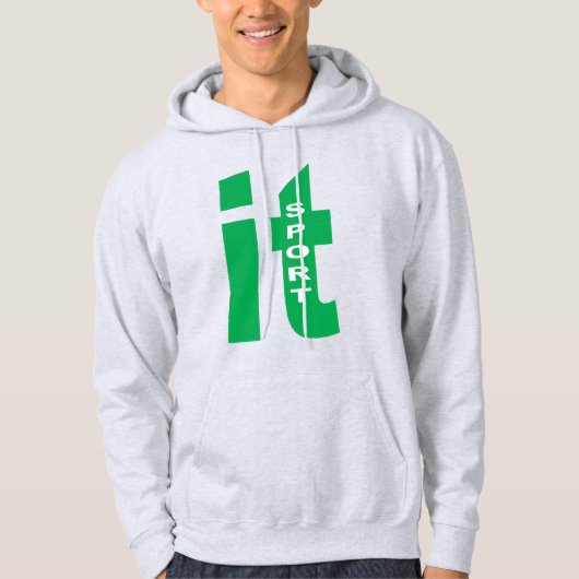 Men's Pullover Hoodie ash ITALIA  SPORT (Voorkant)