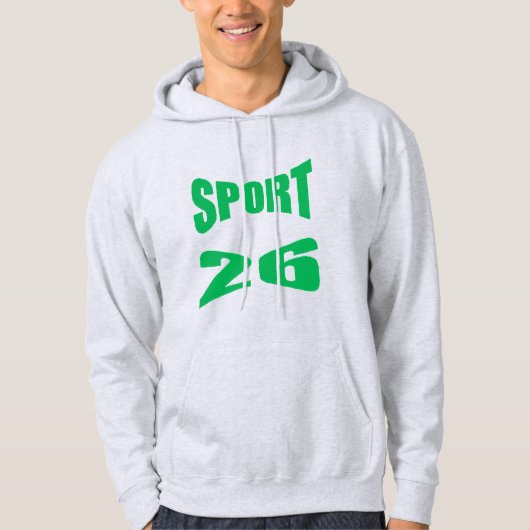 Men's Pullover Hoodie ash  SPORT  26 (Voorkant)