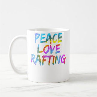 Mens Rafting Outfit Spruch Raftingboot Peace Love  Koffiemok