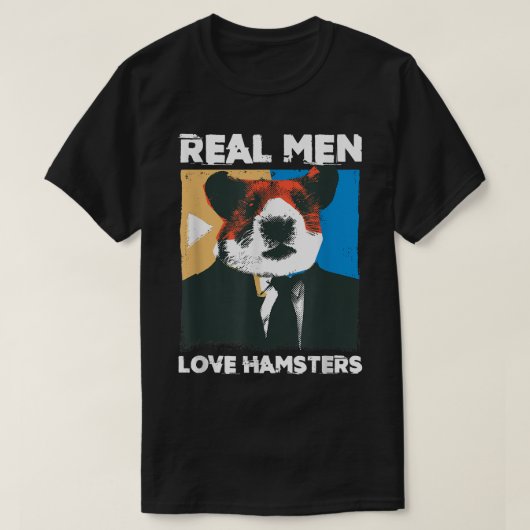 Mens Real Man Love Hamsters Owner Hamster Lover Pe T-shirt (Design voorkant)