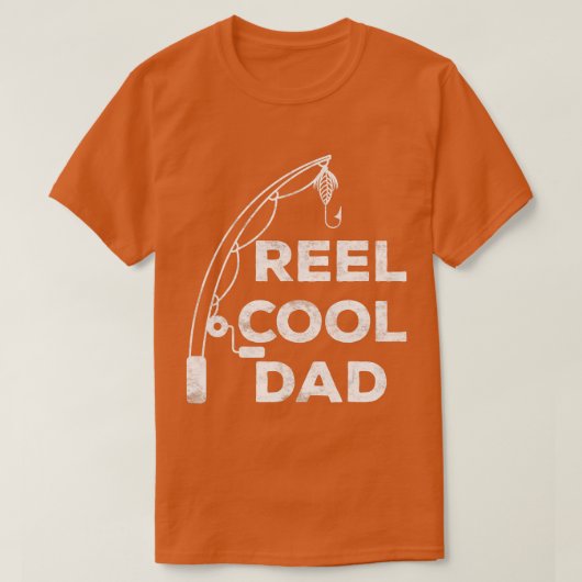 Mens Reel Cool Dad  Fishing Daddy Father's Day Shi T-shirt (Design voorkant)