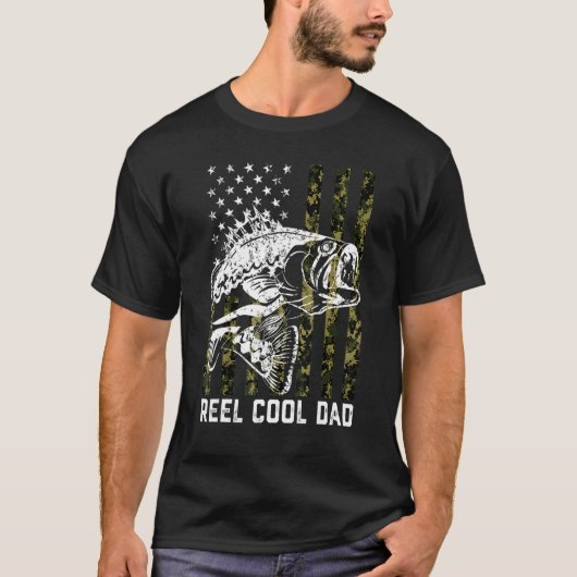 Mens REEL COOL DAD Fishing Father's Day Gift 4th o T-shirt (Voorkant)