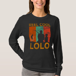 Mens Reel Cool Lolo Fishing Daddy Vintage Grandpa T-shirt